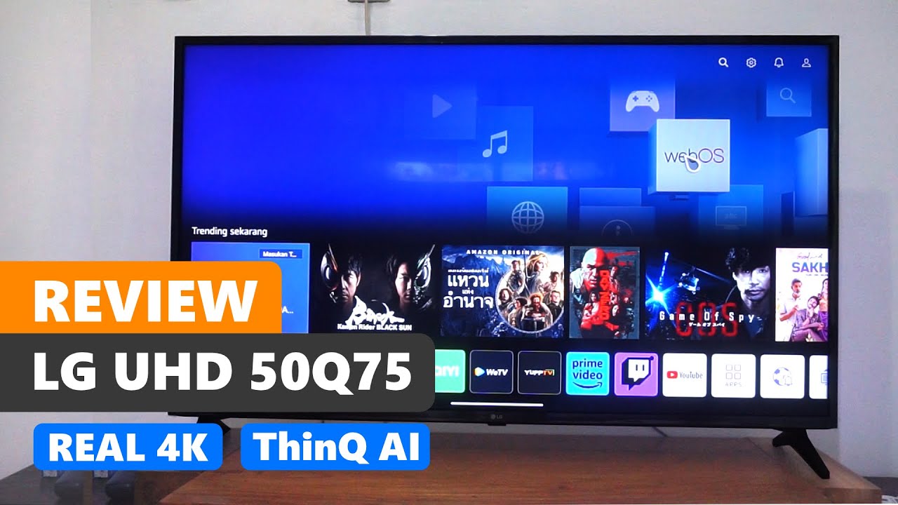  LG 50-Inch Class UQ7570 Series 4K Smart TV, AI-Powered 4K,  Cloud Gaming (50UQ7570PUJ, 2022), Black : Electronics