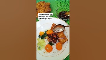Makan Siang Sayur Sop, Tempe Goreng dan Sambal Kecap. Mantap 👍