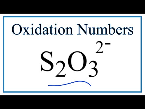 How to find the Oxidation Number for S in the S2O3 2- ion.     (Thiosulphate ion ion)