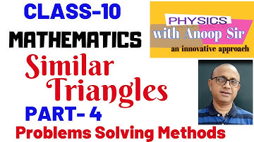 mathematics..icse 10..Similar Triangles- part -4