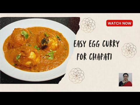Easy Egg Curry for Chapati / Roti / Idli / Dosa / Aappam