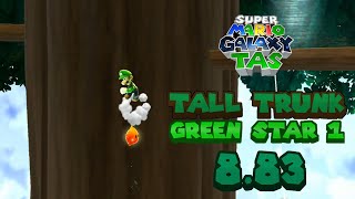 [TAS] Super Mario Galaxy 2: Tall Trunk Green Star 1 in 8.83s