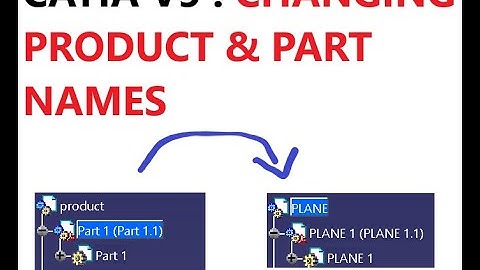 CATIA V5 : HOW TO CHANGE PRODUCT & PART NAMES IN ASSEMBLY