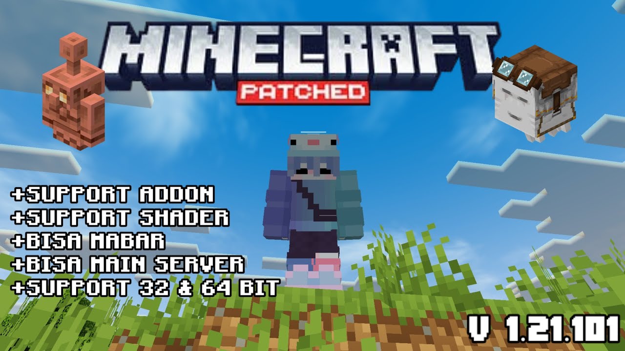 DOWNLOAD MINECRAFT PATCH V.21.101 | MINECRAFT BEDROCK SUPPORT SHADER | LINK NO PASSWORD