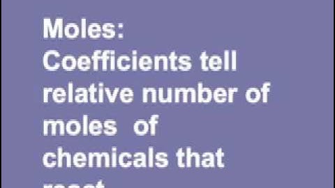 Stoichiometry Part 1