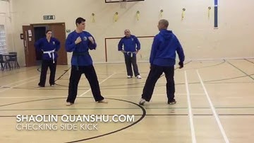 Shaolin Quanshu - Checking side kick