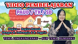 Materi Pembelajaran PAUD / TK Tema Lingkunganku - Sub tema Rumahku || Bagian - Bagian Rumah