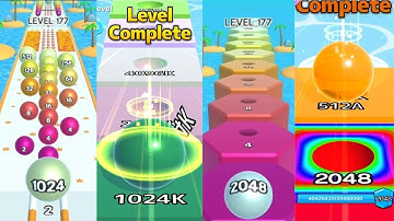 Ball Run 2048 vs Ball Run Infinity vs 2048 Runner Balls Satisfying all levels gameplay walkthrough👌