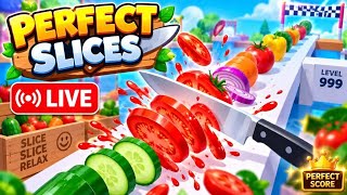 perfect slice game 🍅🌶️♥️🍔🍔New live #perfect #slice #viaral #shortfeed screenshot 5