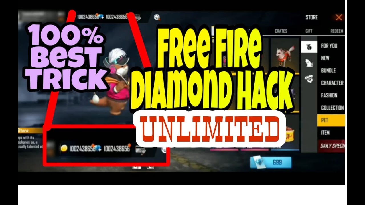 Free Fire Diamond Hack 99999 100 Working Trick Best Hack