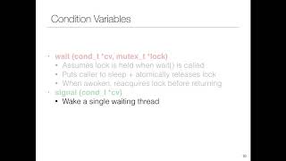 Lecture 21: Condition Variables