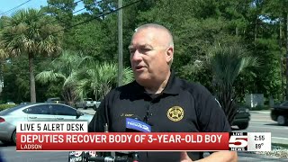 RAW VIDEO: Deputies confirm body of 3-year-old recovered from pond