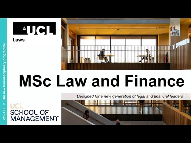 Watch UCL Laws MSc Law and Finance Virtual Open Event - November 2025 on YouTube.