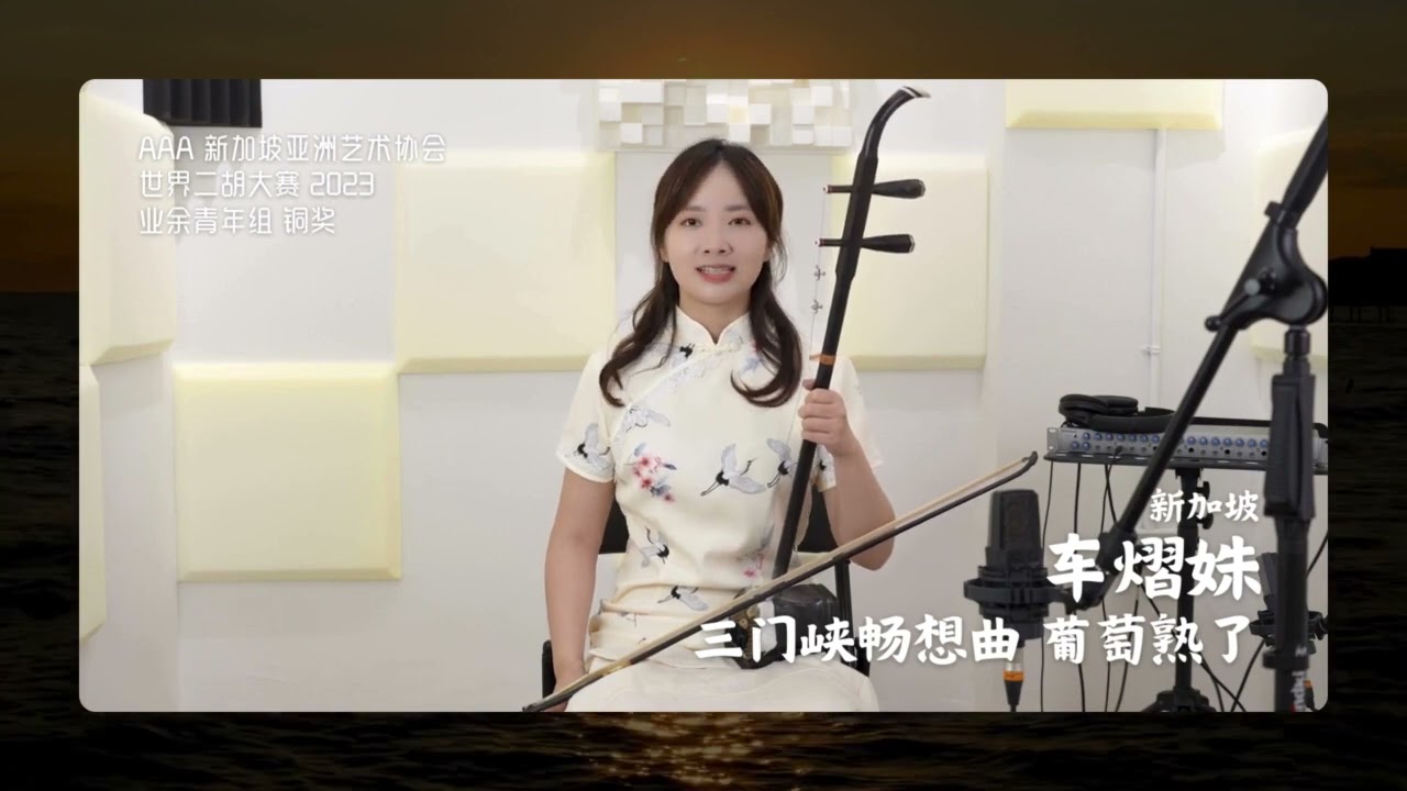 三门峡畅想曲车熠姝（新加坡）世界二胡大赛2023 业余青年组铜奖- YouTube