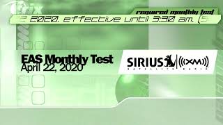 SiriusXM Required Monthly Test - April 22, 2020