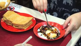 How to eat Kaya Toast (Singaporean Way)