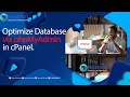 How to optimize the database via phpMyAdmin in cPanel