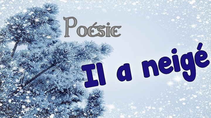 Poésie ❄ Il a neigé de Maurice Carême ❄