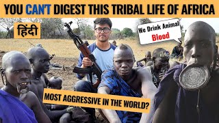 SPENDING A DAY WITH MOST AGRESSIVE TRIBE IN THE WORLD || MURSI || INDIAN IN ETHIOPIA