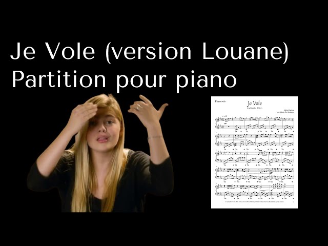 Partition piano je vole gratuite