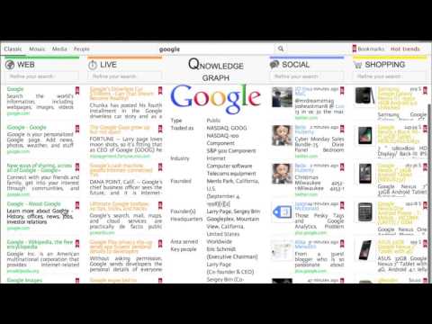 Qwant new search engine from France (french and 14 languages) : Google
