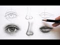 Get GREAT at Drawing FACE Parts (Eye, Nose and Lips) - Practice with me!