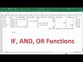 Excel If Formula - Nested If AND OR Functions