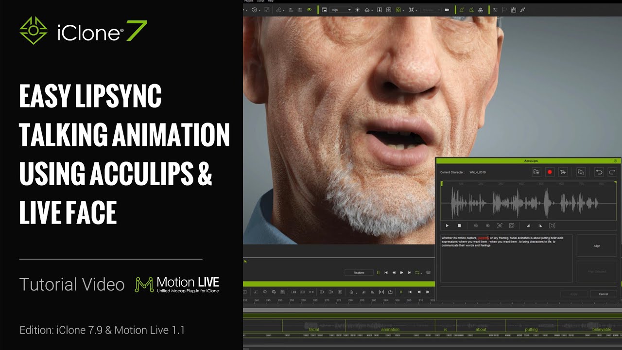 ⁣Master Class - Talking Animation Made Simple with AccuLips and iClone iPhone Mocap - by 3DTest