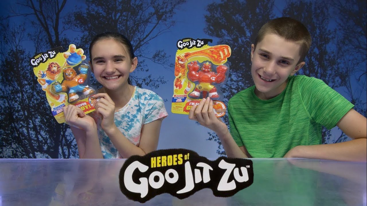 HEROES OF GOO JIT ZU Action Figures Filled with SLIME & SAND! Super STRETCHY!!