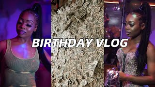 MY BIRTHDAY STRIPPER VLOG | THE DAY OF MY PARTY| MONEY VIBES| HAIR, NAILS, OUTFIT| #birthdayvlog