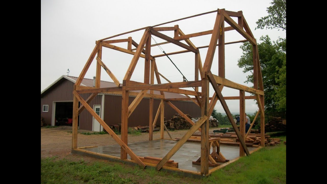 Timber Frame sawmill workshop - YouTube