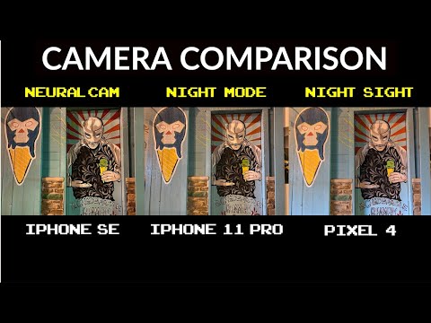 iPhone SE NeuralCam vs iPhone 11 Pro Night Mode vs Pixel 4 Night Sight - kameran vertailu