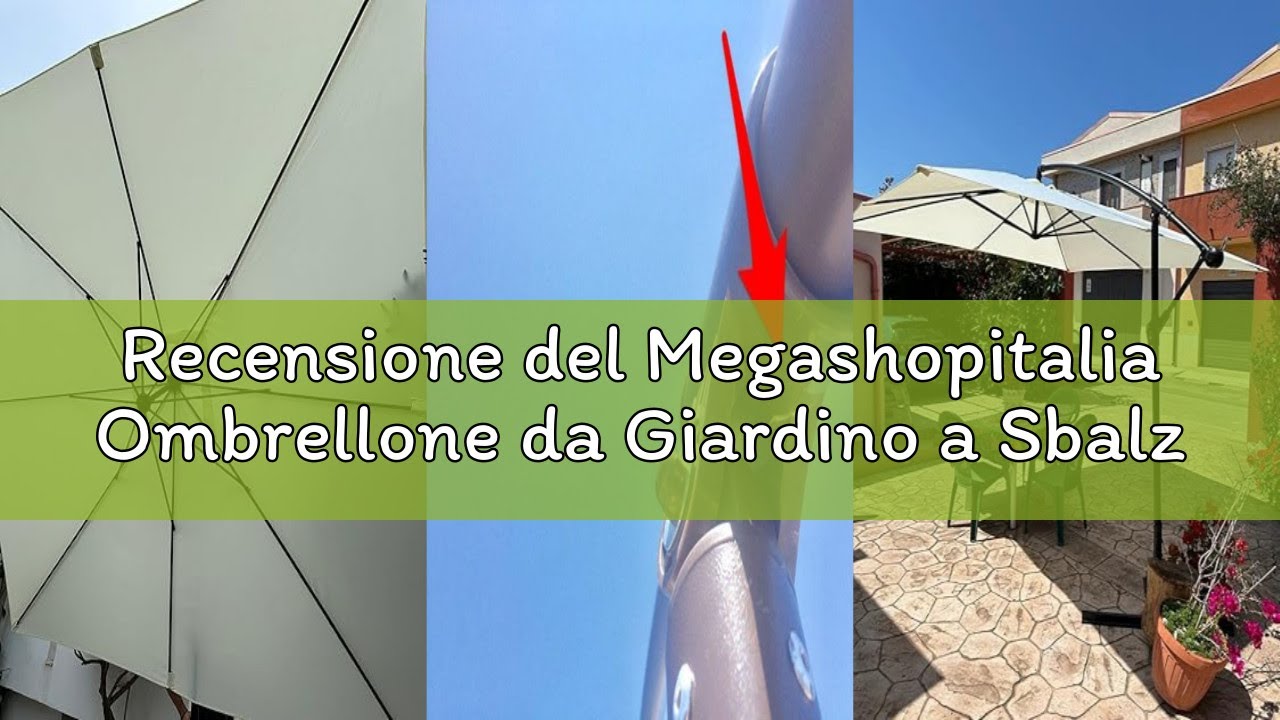 Recensione del Megashopitalia Ombrellone da Giardino a Sbalzo Quadrato 3x3 MT in Alluminio Ecrù a Ba
