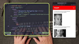 How to Create Responsive Navigation Bar using HTML, CSS and JS