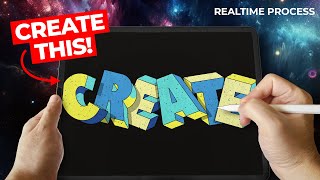 Dynamic 3D Block Letters (Realtime Digital Lettering Tutorial)