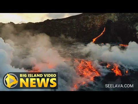 Delta Collapse Produces Impressive Lava Breakout (June 25, 2017)