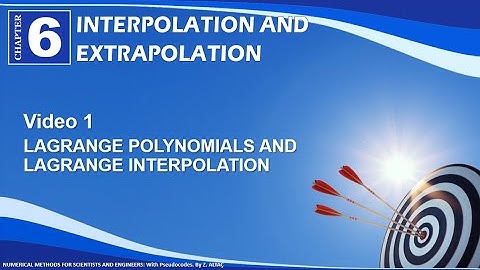 CHP6V1LAGRANGE POLYNOMIALS AND LAGRANGE INTERPOLATION