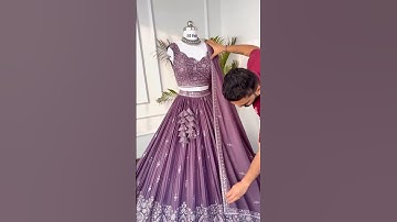 Rosy Purple color Embroidery & Sequence work Designer Lehenga choli for Wedding Function