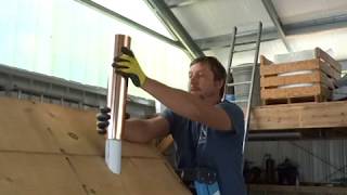 Shop Fabricating A Copper Pipe Flashing