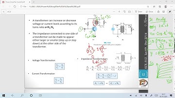 transformer coupled class A Amplifier