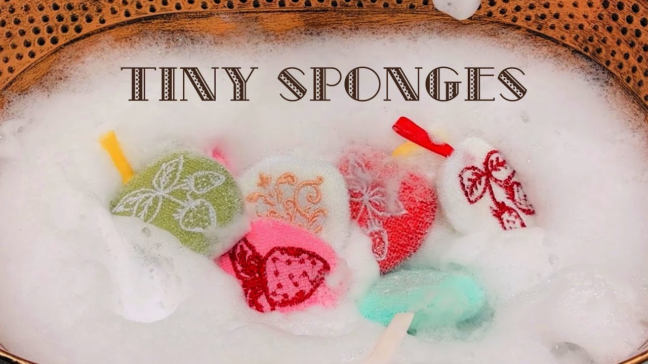 ASMR Sponge 1062.Tiny Sponges - YouTube