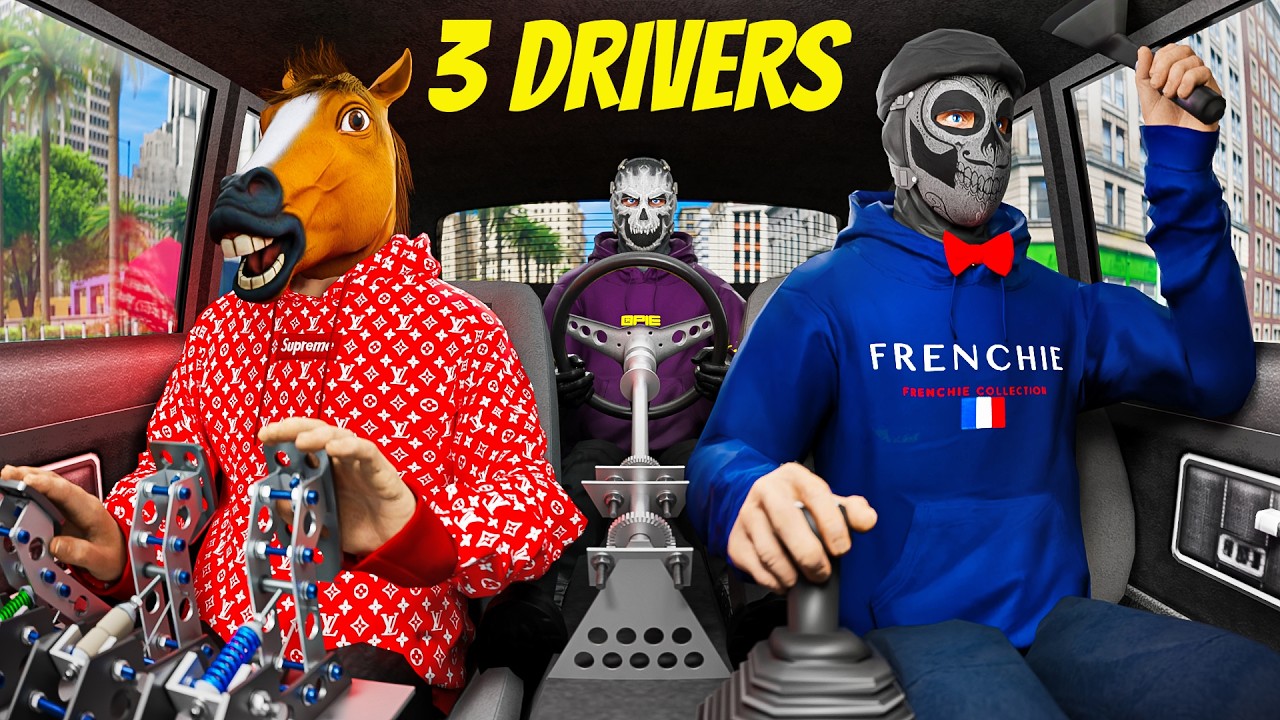 3 People Drive One Car in GTA 5 RP