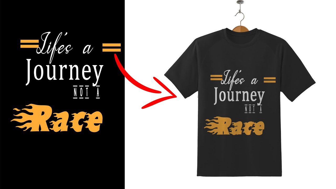 Typography T Shirt Design in Adobe Photoshop tutorial (Umar's Designs)