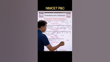 P&C Nimcet Frequently Asked Problem #nimcet2023 #cuet #nimcetexam #mathtrick