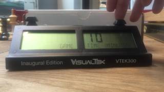 Setting the VTEK300 chess clock for the 2017 US Open in Norfork,  VA