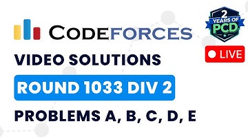 Codeforces Round 1033 (Div 2) | Video Solutions - A to E | by Vibhaas Srivastava | TLE Eliminators