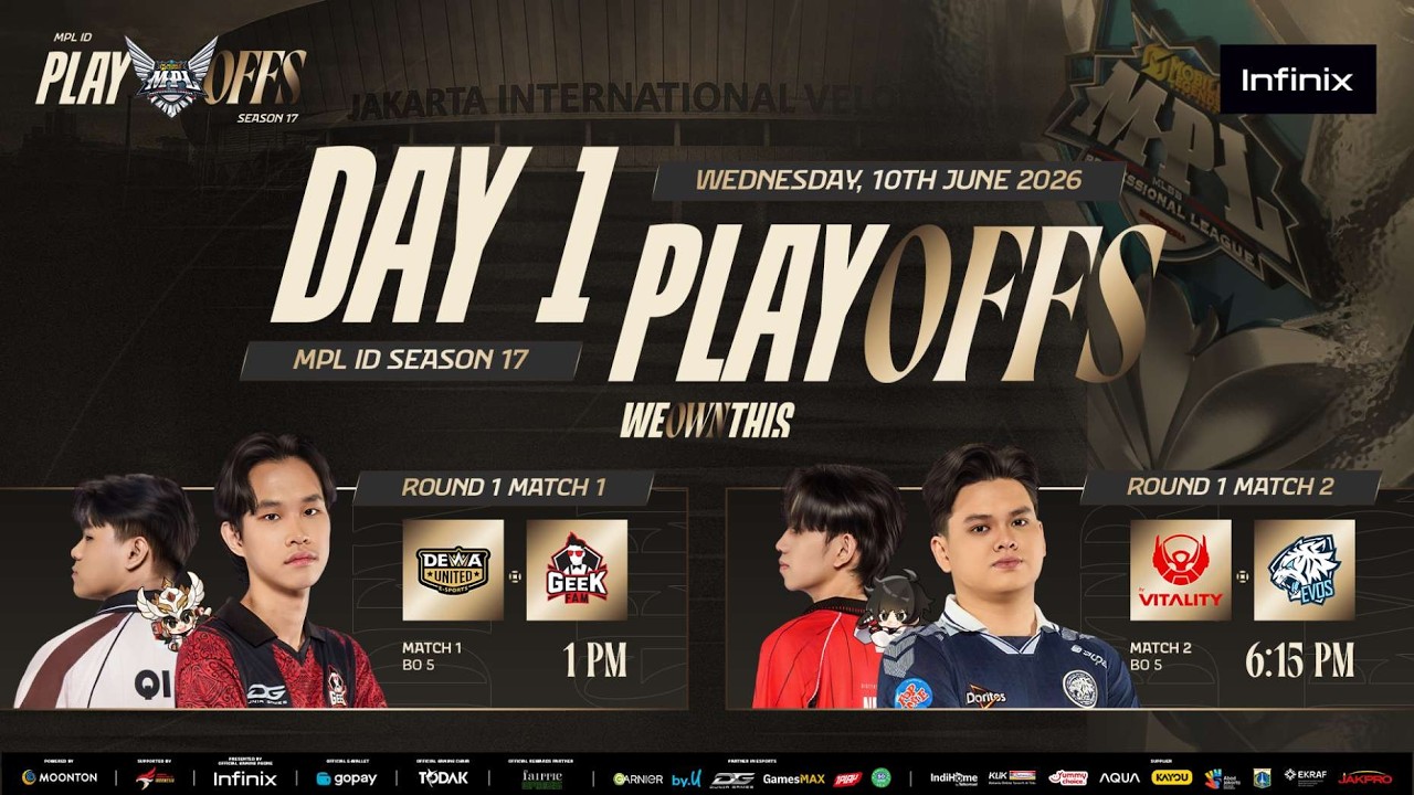 🔴 LIVE | MPL ID S17 | Playoffs Day 1 | English