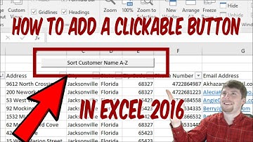 How To Add A CLICKABLE Button In Excel 2016