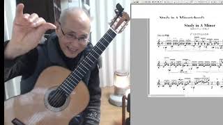 高齢者の為のclassicギター講座 No.176パークニングギター教則本第２巻p96Carcassi—Study in A Minor