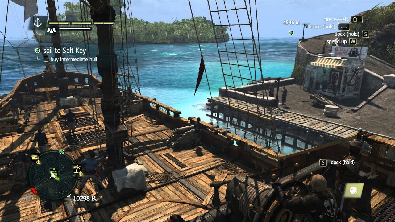 Assassin's Creed IV Black Flag - Sail to Salt Key (Sidequest Exploration) Part: 45 (HD)